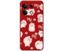 Funda Silicona Líquida Roja para Xiaomi Redmi Note 13 5G diseño Cerdos Dibujos