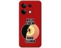 Funda Silicona Líquida Roja para Xiaomi Redmi Note 13 5G diseño Hombre Escalada Dibujos