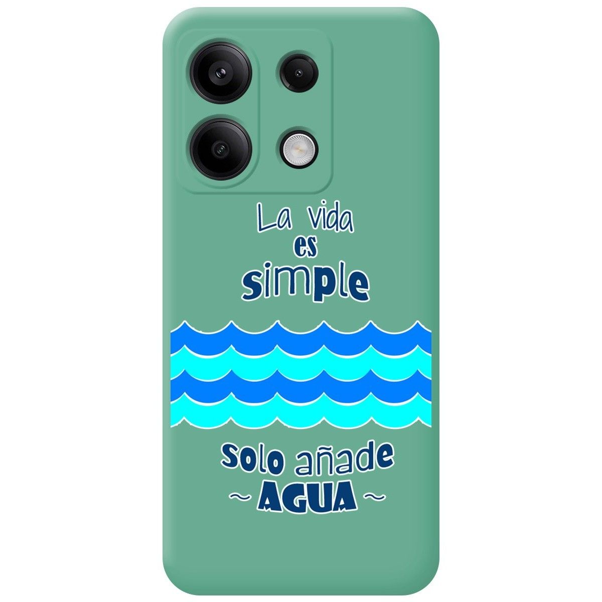 Funda Silicona Líquida Verde para Xiaomi Redmi Note 13 5G diseño Agua Dibujos