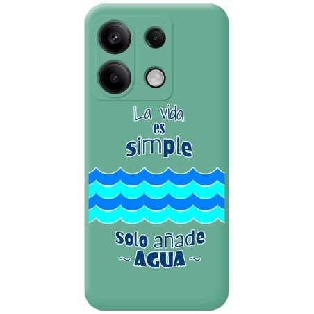 Funda Silicona Líquida Verde para Xiaomi Redmi Note 13 5G diseño Agua Dibujos