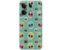 Funda Silicona Líquida Verde para Xiaomi Redmi Note 13 5G diseño Catrina Dibujos
