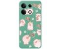 Funda Silicona Líquida Verde para Xiaomi Redmi Note 13 5G diseño Cerdos Dibujos