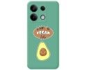 Funda Silicona Líquida Verde para Xiaomi Redmi Note 13 5G diseño Vegan Life Dibujos