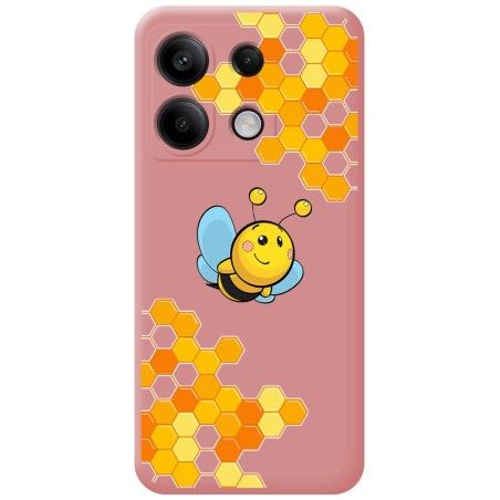 Funda Silicona Líquida Rosa para Xiaomi Redmi Note 13 Pro 5G diseño Abeja Dibujos