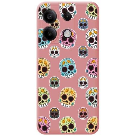 Funda Silicona Líquida Rosa para Xiaomi Redmi Note 13 Pro 5G diseño Catrina Dibujos