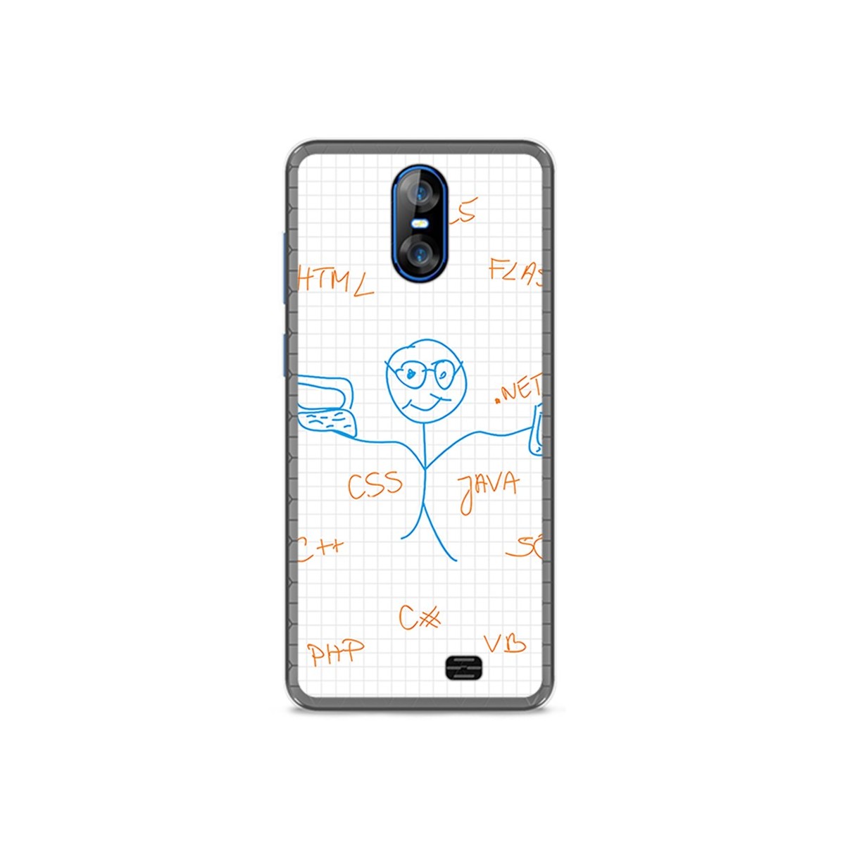 Funda Gel Tpu para Homtom S12 Diseño Informatico Dibujos