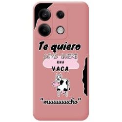 Funda Silicona Líquida Rosa para Xiaomi Redmi Note 13 Pro 5G diseño Vaca Dibujos