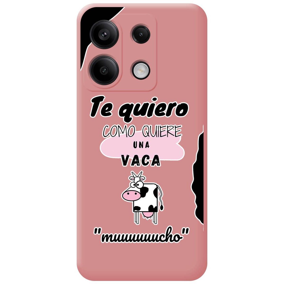 Funda Silicona Líquida Rosa para Xiaomi Redmi Note 13 Pro 5G diseño Vaca Dibujos