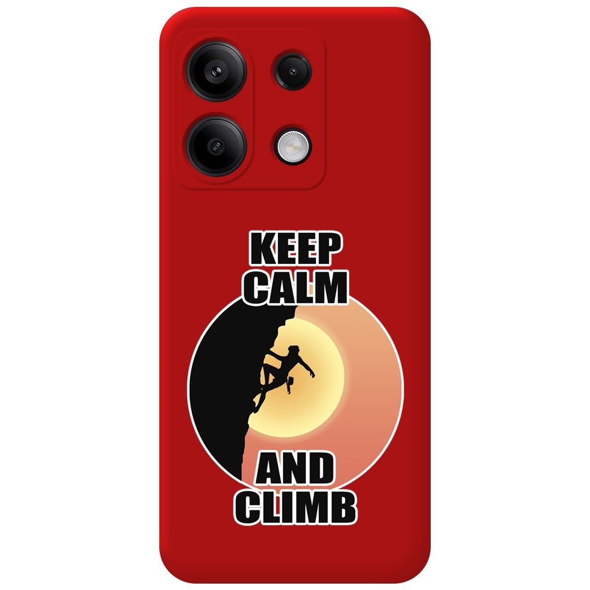 Funda Silicona Líquida Roja para Xiaomi Redmi Note 13 Pro 5G diseño Mujer Escalada Dibujos