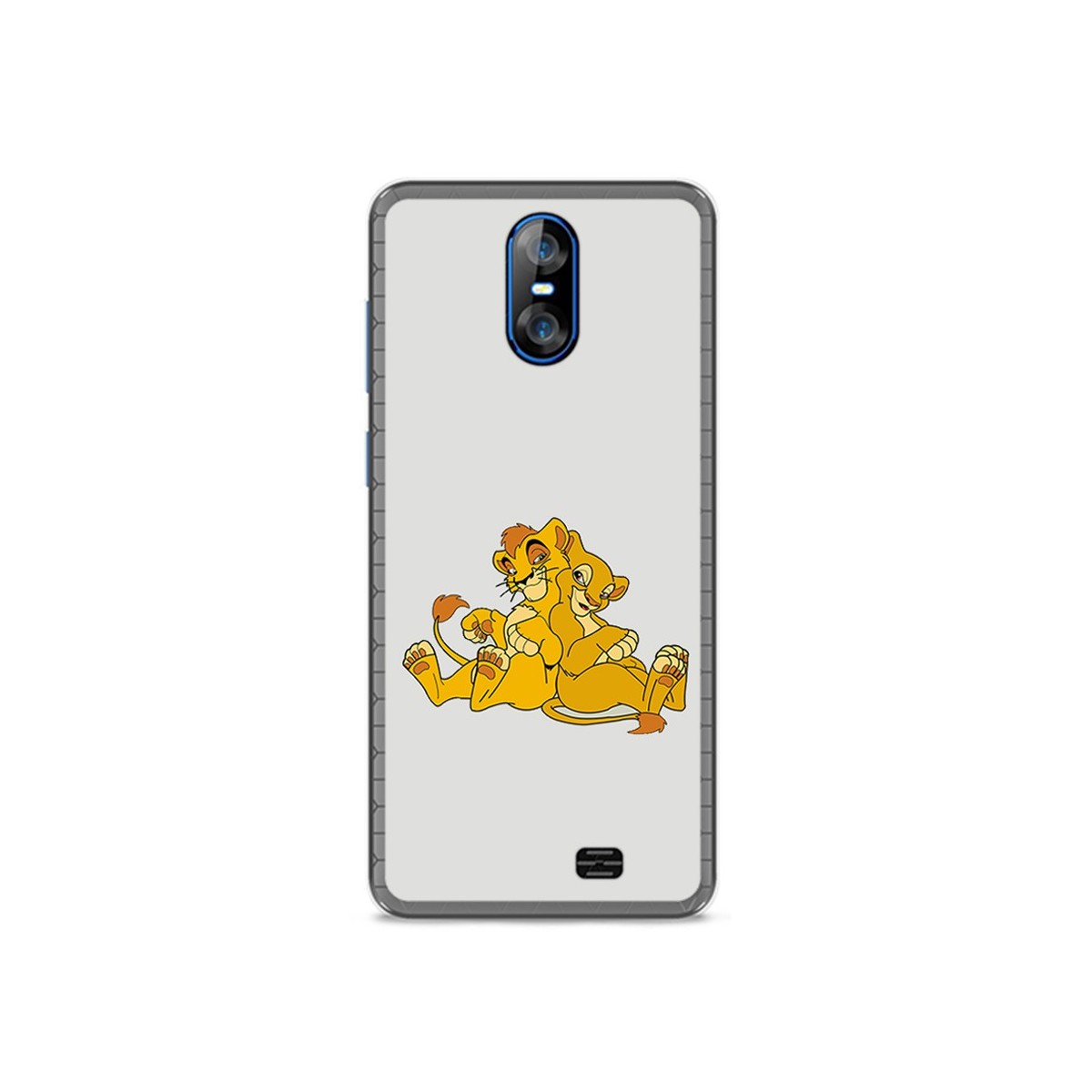 Funda Gel Tpu para Homtom S12 Diseño Leones Dibujos