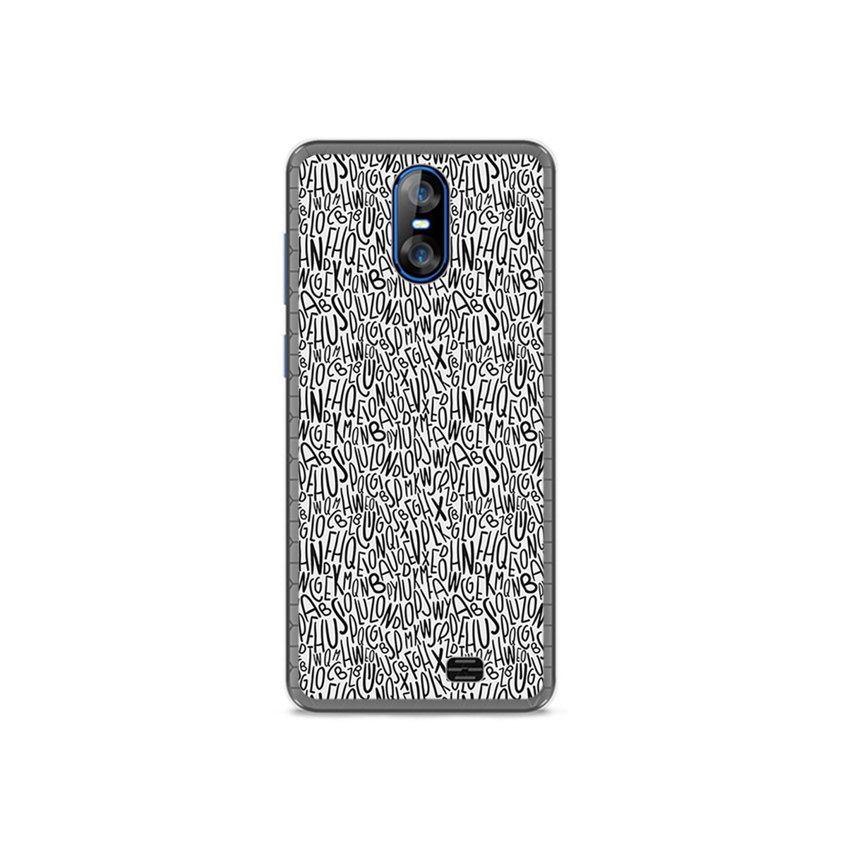 Funda Gel Tpu para Homtom S12 Diseño Letras Dibujos