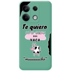 Funda Silicona Líquida Verde para Xiaomi Redmi Note 13 Pro 5G diseño Vaca Dibujos