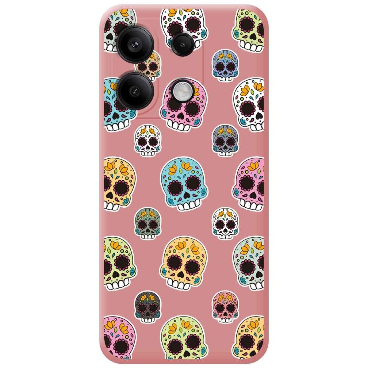 Funda Silicona Líquida Rosa para Xiaomi Poco X6 5G diseño Catrina Dibujos
