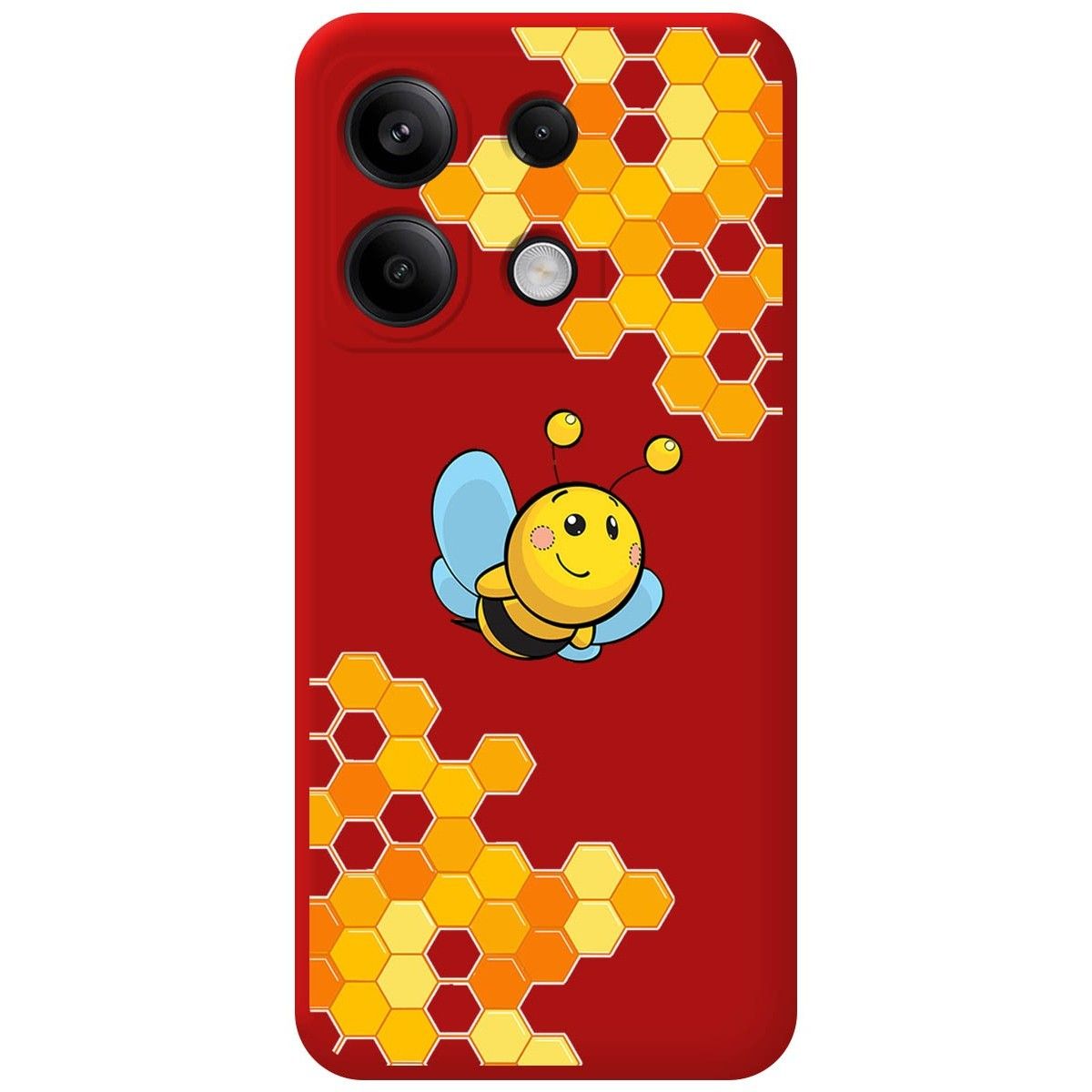 Funda Silicona Líquida Roja para Xiaomi Poco X6 5G diseño Abeja Dibujos