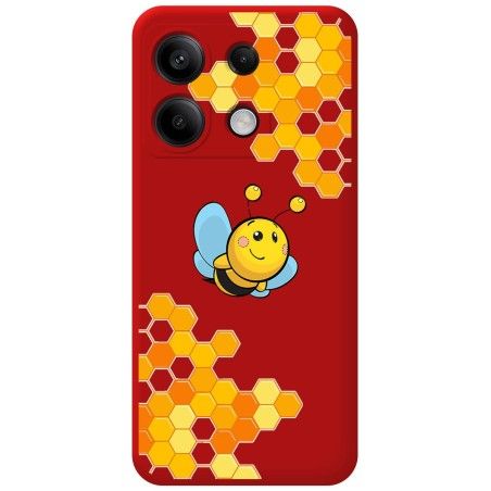 Funda Silicona Líquida Roja para Xiaomi Poco X6 5G diseño Abeja Dibujos