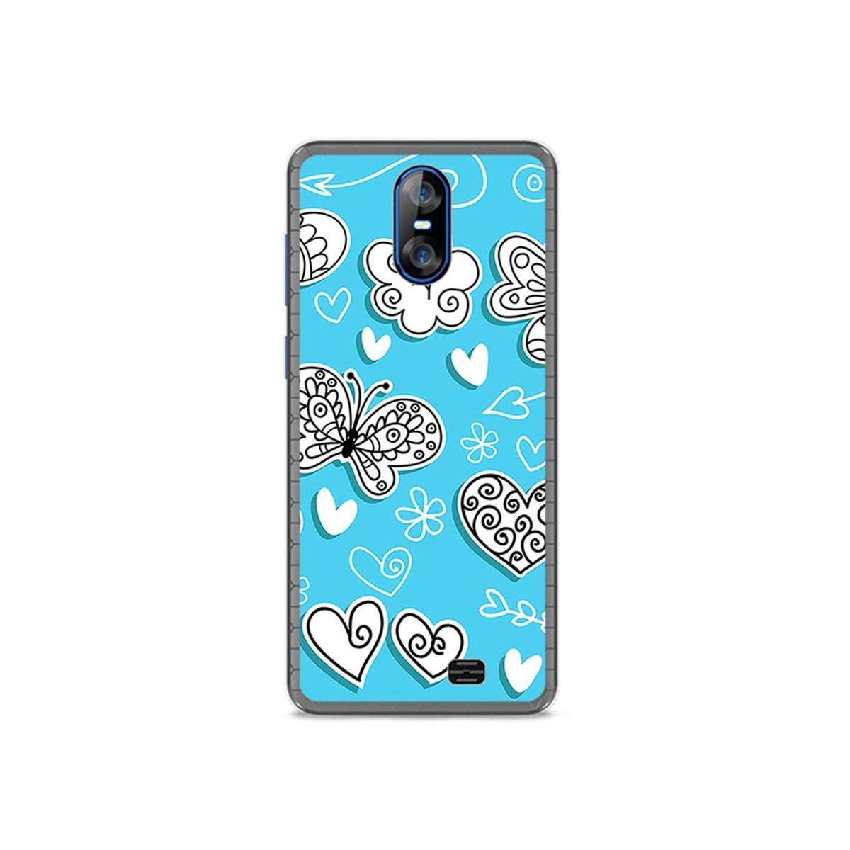 Funda Gel Tpu para Homtom S12 Diseño Mariposas Dibujos