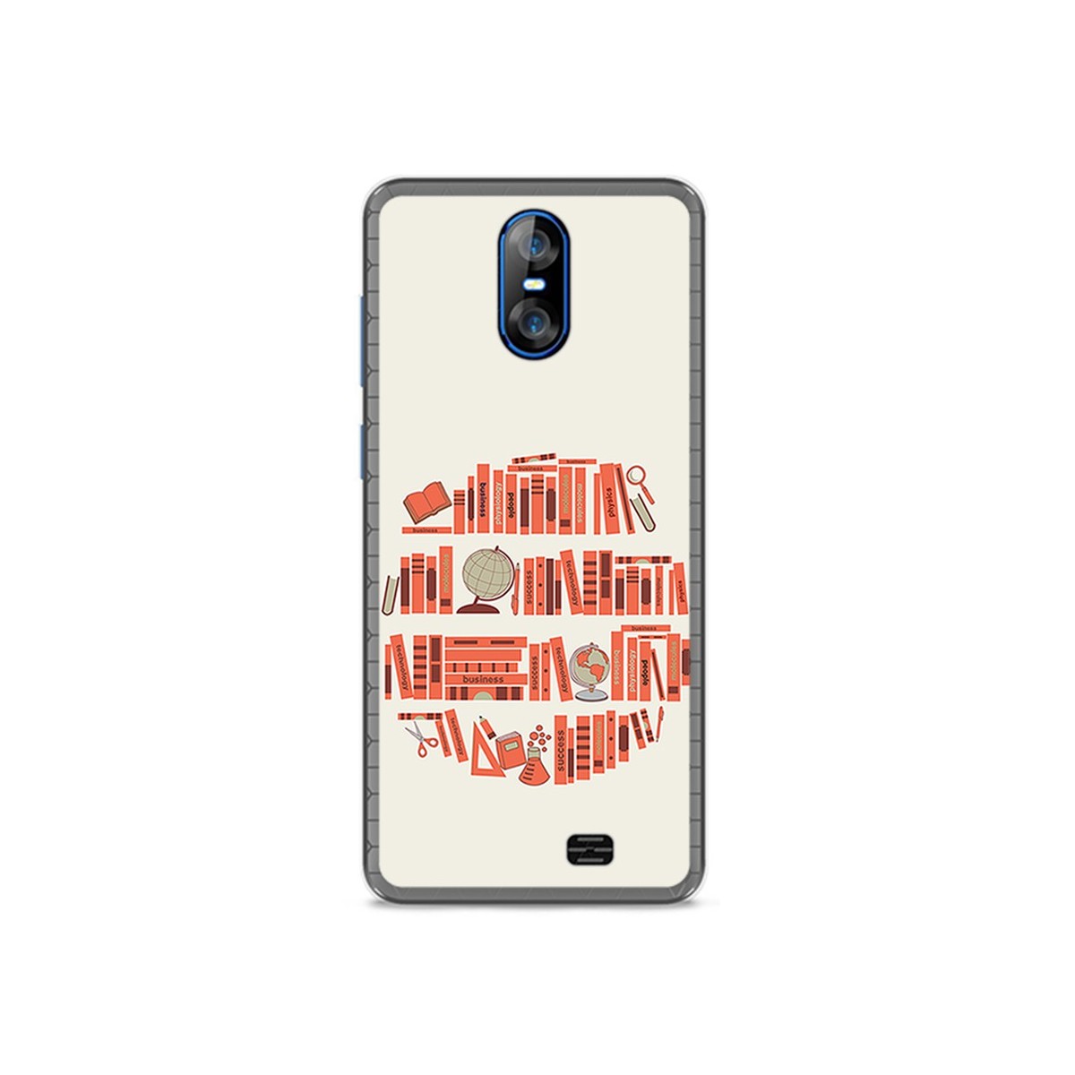 Funda Gel Tpu para Homtom S12 Diseño Mundo Libro Dibujos