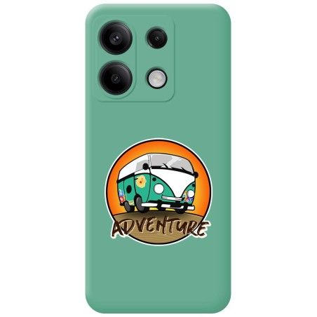 Funda Silicona Líquida Verde para Xiaomi Poco X6 5G diseño Adventure Dibujos