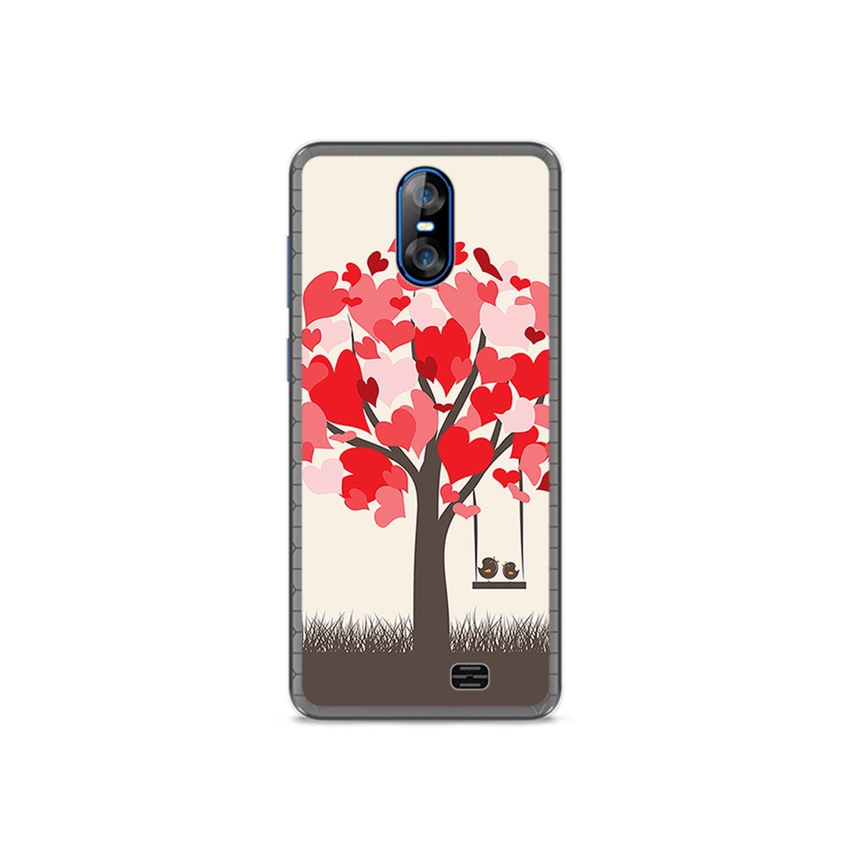 Funda Gel Tpu para Homtom S12 Diseño Pajaritos Dibujos