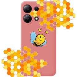 Funda Silicona Líquida Rosa para Xiaomi Redmi Note 13 4G diseño Abeja Dibujos