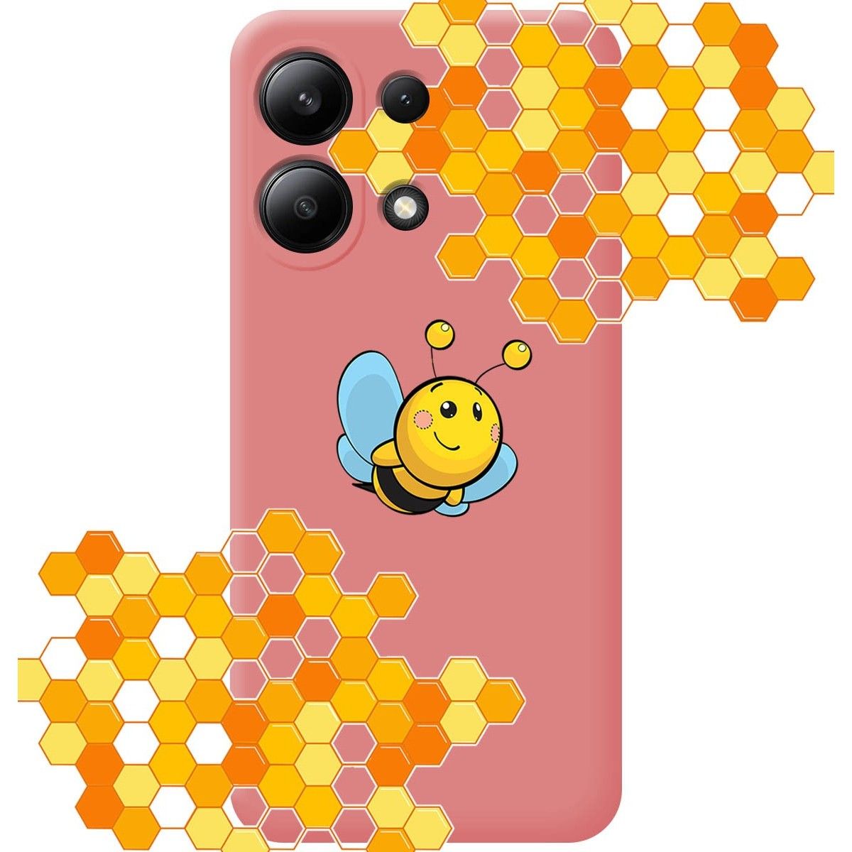 Funda Silicona Líquida Rosa para Xiaomi Redmi Note 13 4G diseño Abeja Dibujos