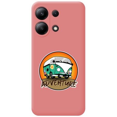 Funda Silicona Líquida Rosa para Xiaomi Redmi Note 13 4G diseño Adventure Dibujos