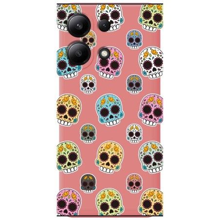Funda Silicona Líquida Rosa para Xiaomi Redmi Note 13 4G diseño Catrina Dibujos