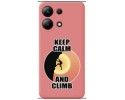 Funda Silicona Líquida Rosa para Xiaomi Redmi Note 13 4G diseño Hombre Escalada Dibujos