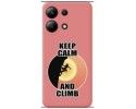Funda Silicona Líquida Rosa para Xiaomi Redmi Note 13 4G diseño Mujer Escalada Dibujos