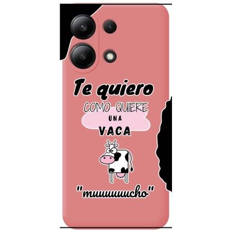 Funda Silicona Líquida Rosa para Xiaomi Redmi Note 13 4G diseño Vaca Dibujos