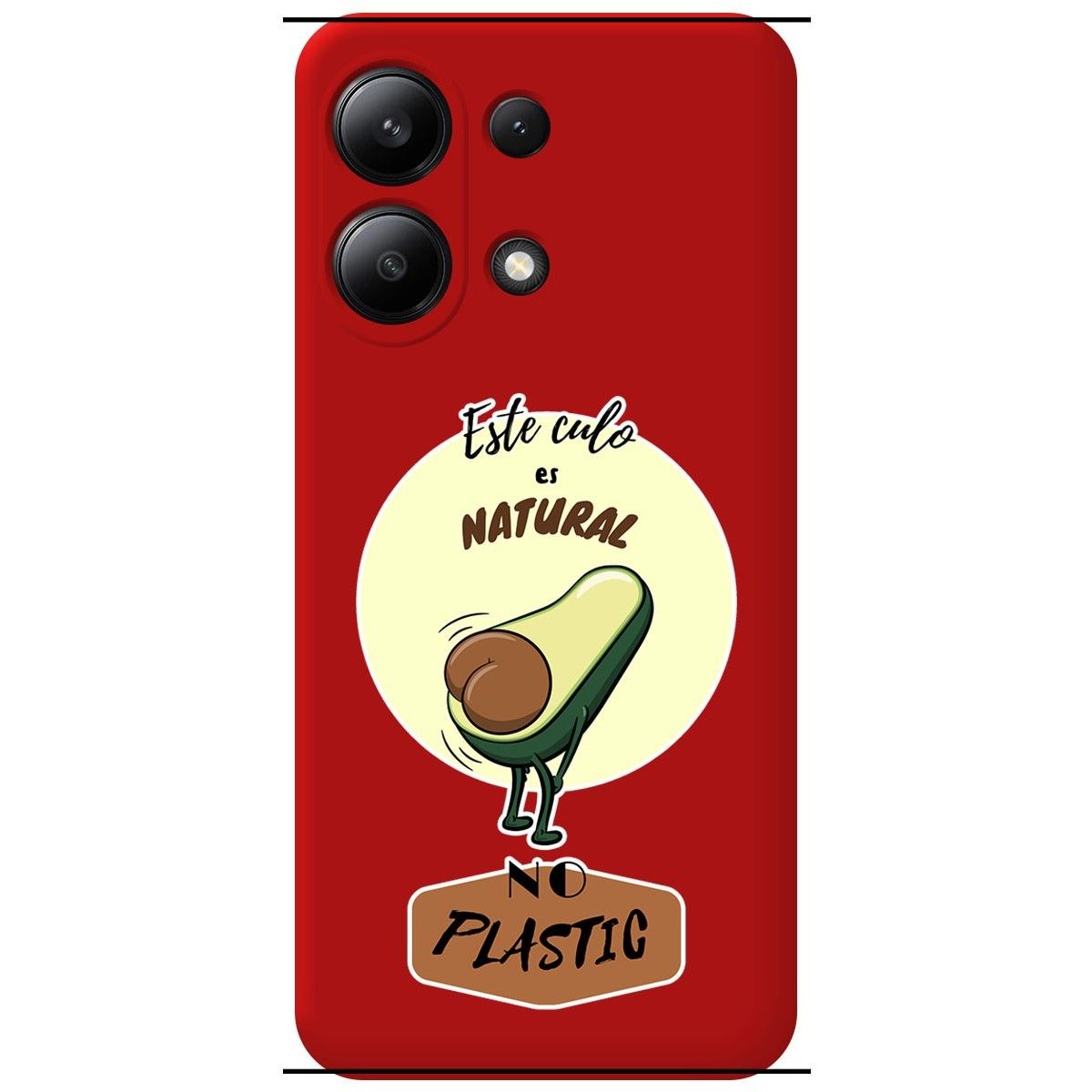 Funda Silicona Líquida Roja para Xiaomi Redmi Note 13 4G diseño Culo Natural Dibujos