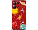 Funda Silicona Líquida Roja para Xiaomi Redmi Note 13 4G diseño Espacio Dibujos