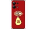 Funda Silicona Líquida Roja para Xiaomi Redmi Note 13 4G diseño Vegan Life Dibujos