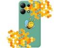 Funda Silicona Líquida Verde para Xiaomi Redmi Note 13 4G diseño Abeja Dibujos