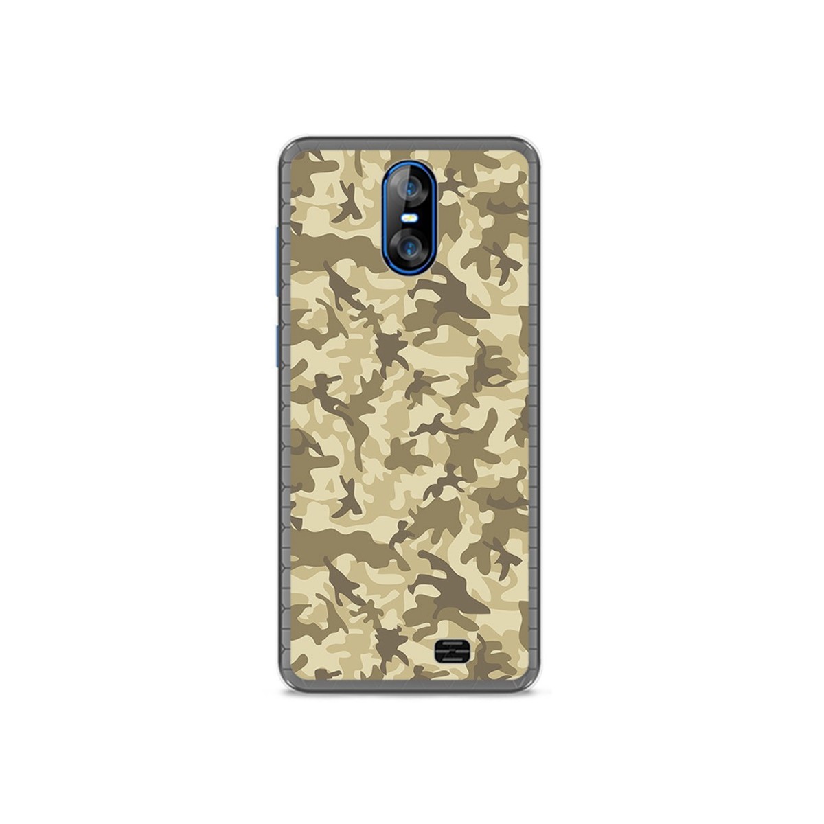 Funda Gel Tpu para Homtom S12 Diseño Sand Camuflaje Dibujos
