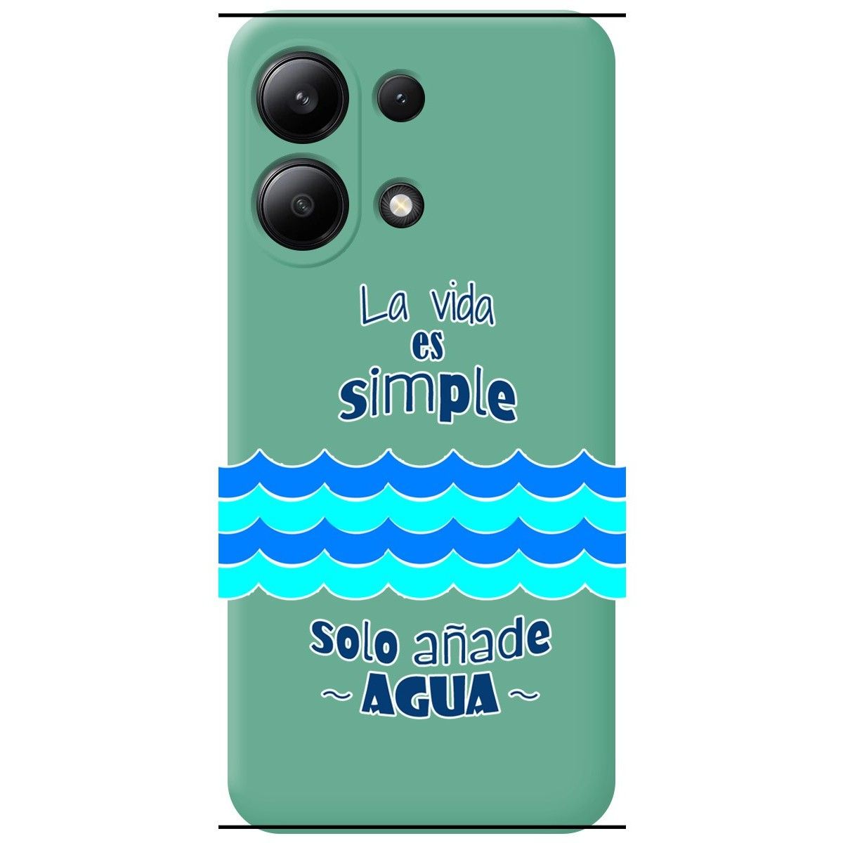 Funda Silicona Líquida Verde para Xiaomi Redmi Note 13 4G diseño Agua Dibujos
