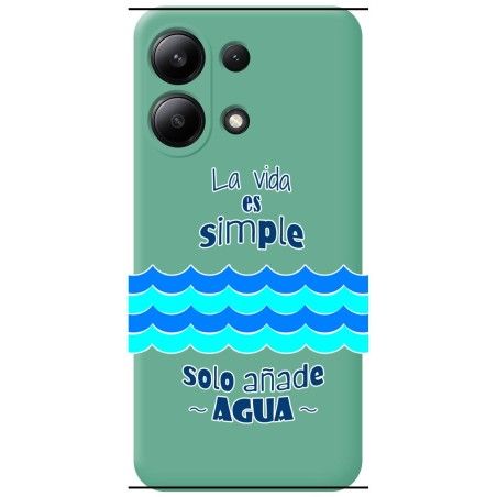 Funda Silicona Líquida Verde para Xiaomi Redmi Note 13 4G diseño Agua Dibujos