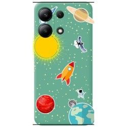 Funda Silicona Líquida Verde para Xiaomi Redmi Note 13 4G diseño Espacio Dibujos