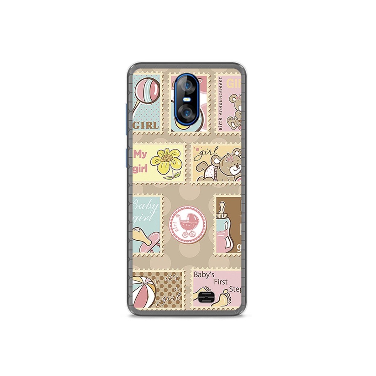 Funda Gel Tpu para Homtom S12 Diseño Sellos Dibujos