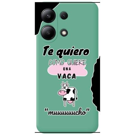 Funda Silicona Líquida Verde para Xiaomi Redmi Note 13 4G diseño Vaca Dibujos