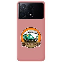 Funda Silicona Líquida Rosa para Xiaomi Poco X6 Pro 5G diseño Adventure Dibujos