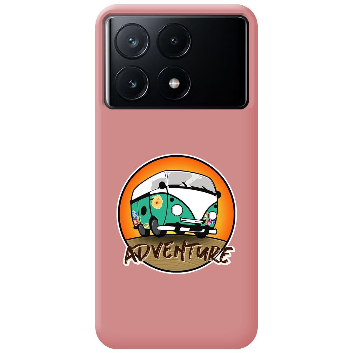 Funda Silicona Líquida Rosa para Xiaomi Poco X6 Pro 5G diseño Adventure Dibujos