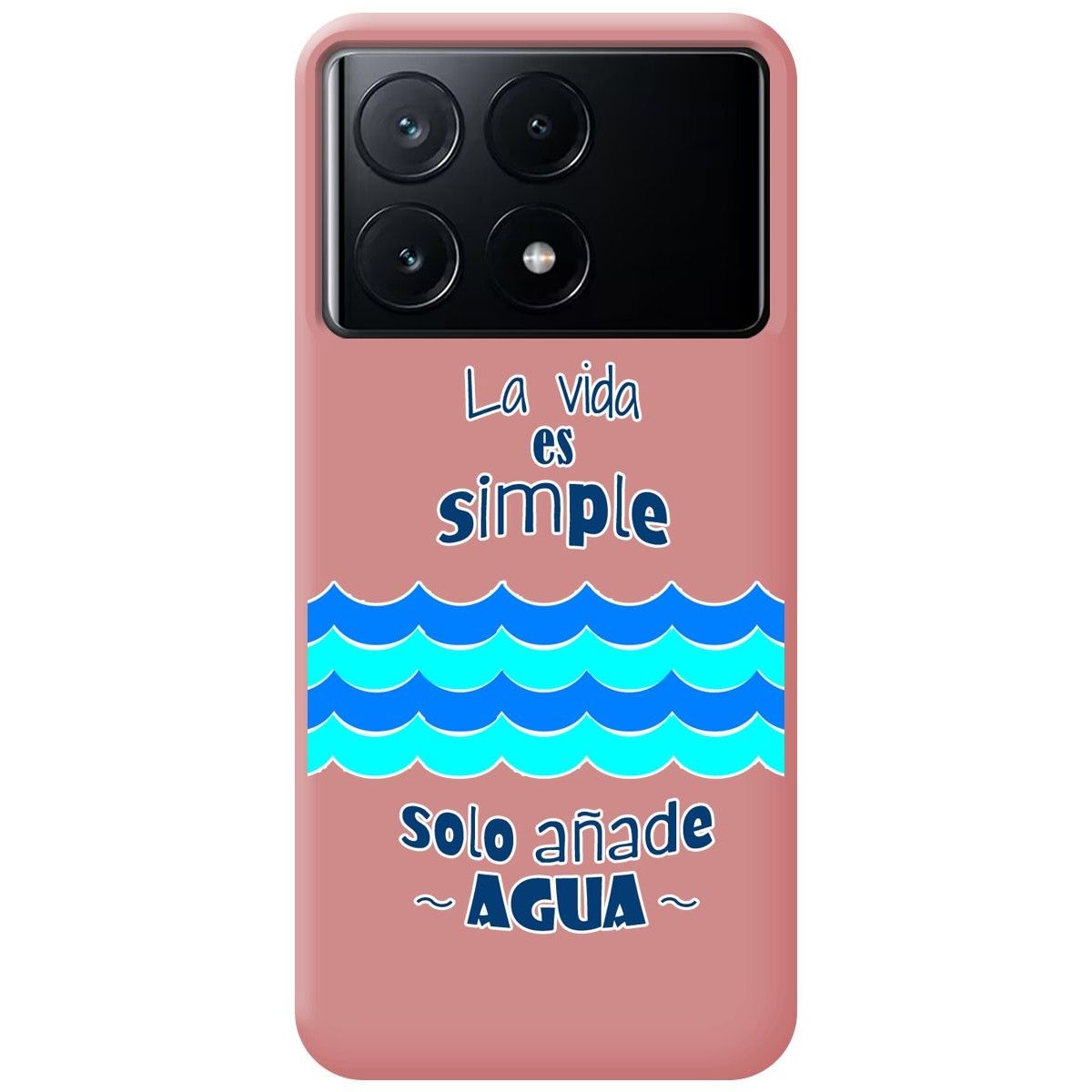 Funda Silicona Líquida Rosa para Xiaomi Poco X6 Pro 5G diseño Agua Dibujos