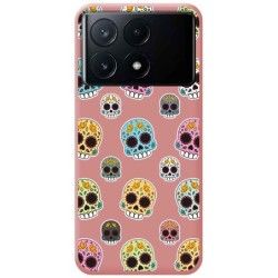 Funda Silicona Líquida Rosa para Xiaomi Poco X6 Pro 5G diseño Catrina Dibujos