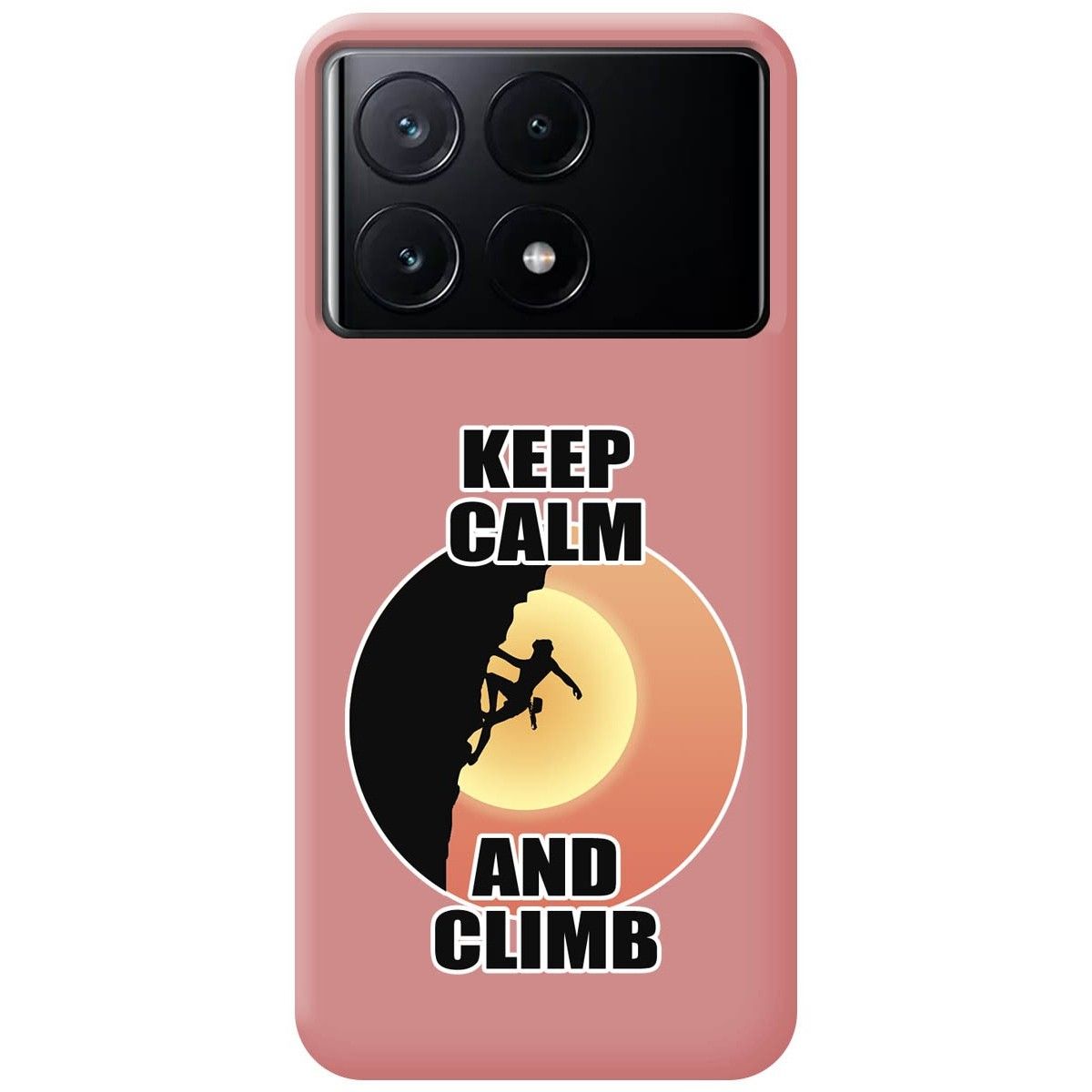 Funda Silicona Líquida Rosa para Xiaomi Poco X6 Pro 5G diseño Mujer Escalada Dibujos