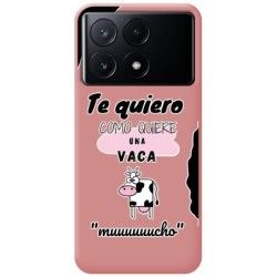 Funda Silicona Líquida Rosa para Xiaomi Poco X6 Pro 5G diseño Vaca Dibujos