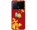 Funda Silicona Líquida Roja para Xiaomi Poco X6 Pro 5G diseño Abeja Dibujos