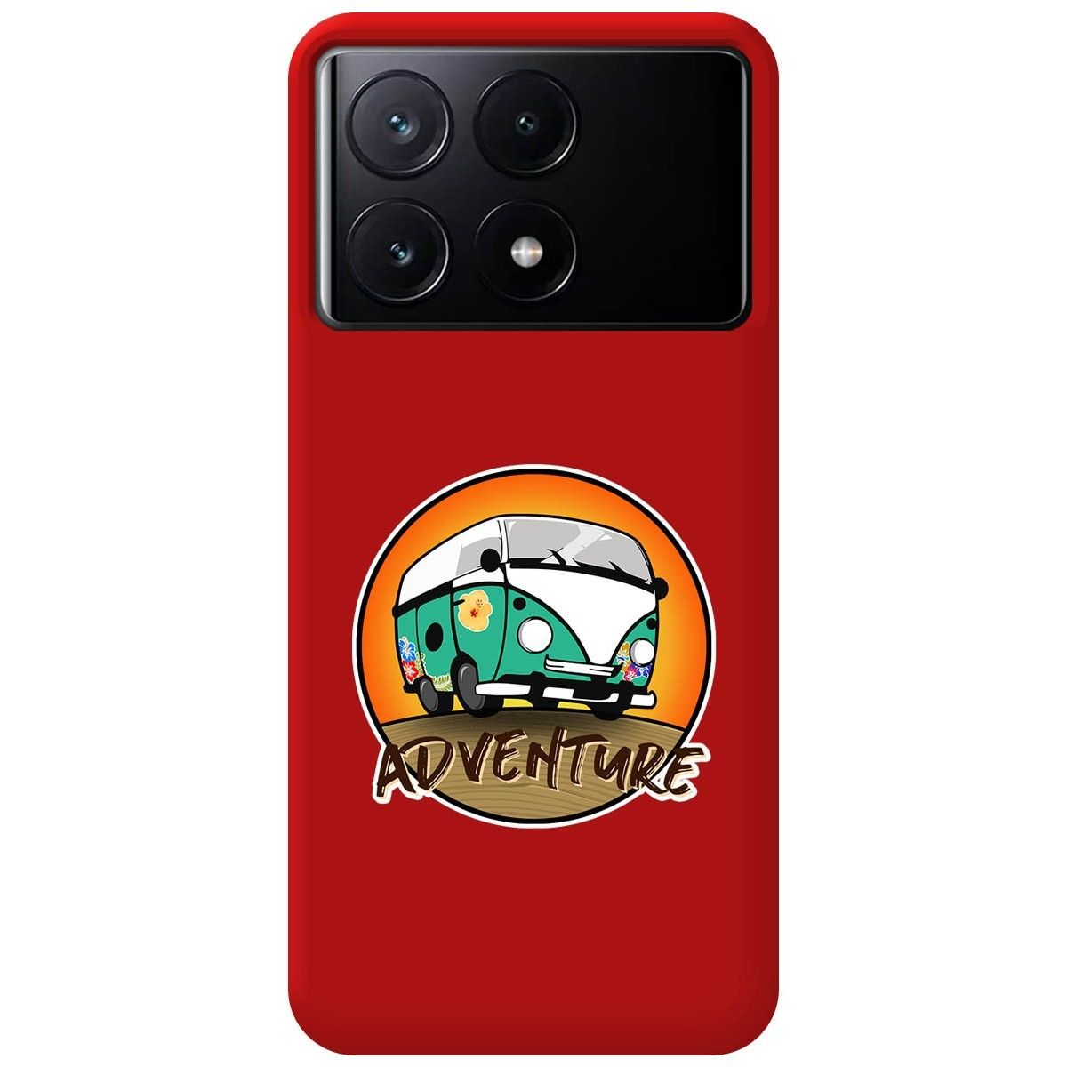 Funda Silicona Líquida Roja para Xiaomi Poco X6 Pro 5G diseño Adventure Dibujos