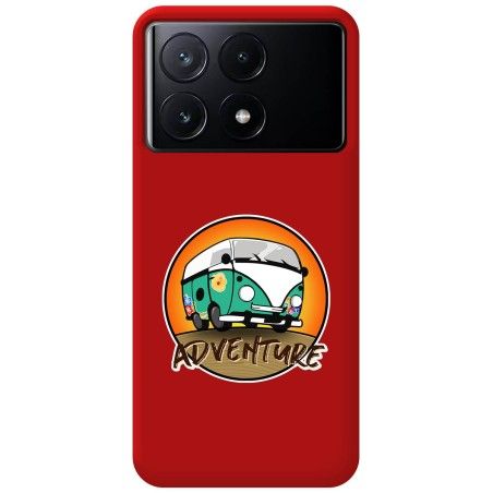 Funda Silicona Líquida Roja para Xiaomi Poco X6 Pro 5G diseño Adventure Dibujos