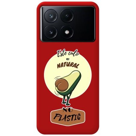 Funda Silicona Líquida Roja para Xiaomi Poco X6 Pro 5G diseño Culo Natural Dibujos